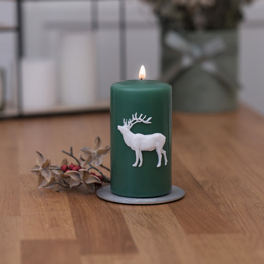 Waldgeflüster 3er Set (-10%), tannengrün - Rosis Kerzen