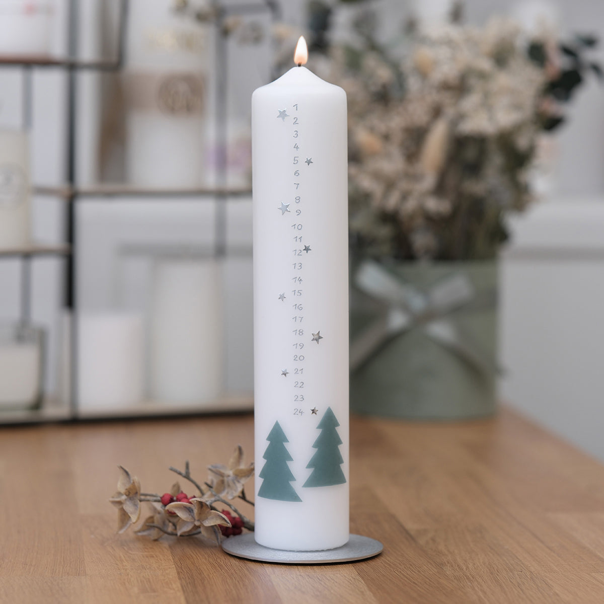 Adventkalender Kerze, 1-24