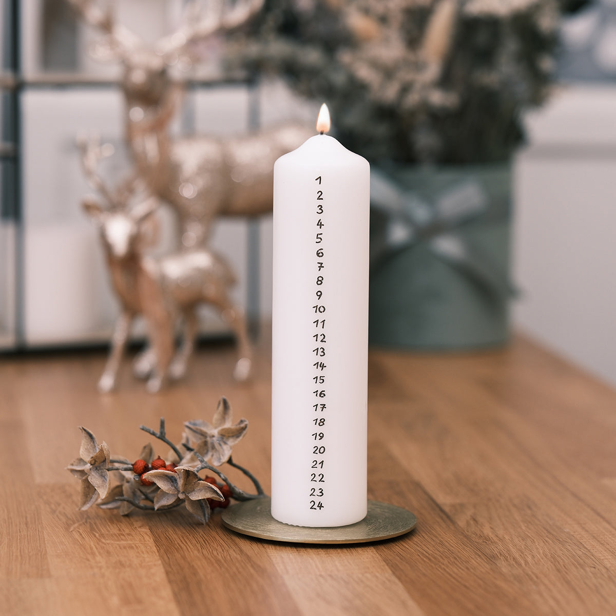 Adventkalender Kerze, 1-24