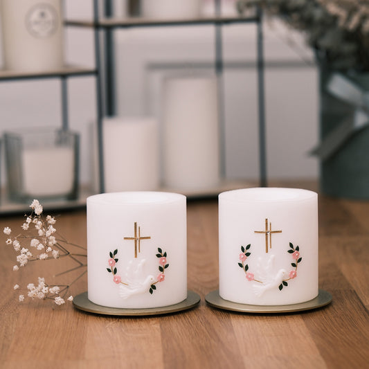 Paten-Tischkerze Sophie - Rosis Kerzen 3er Set