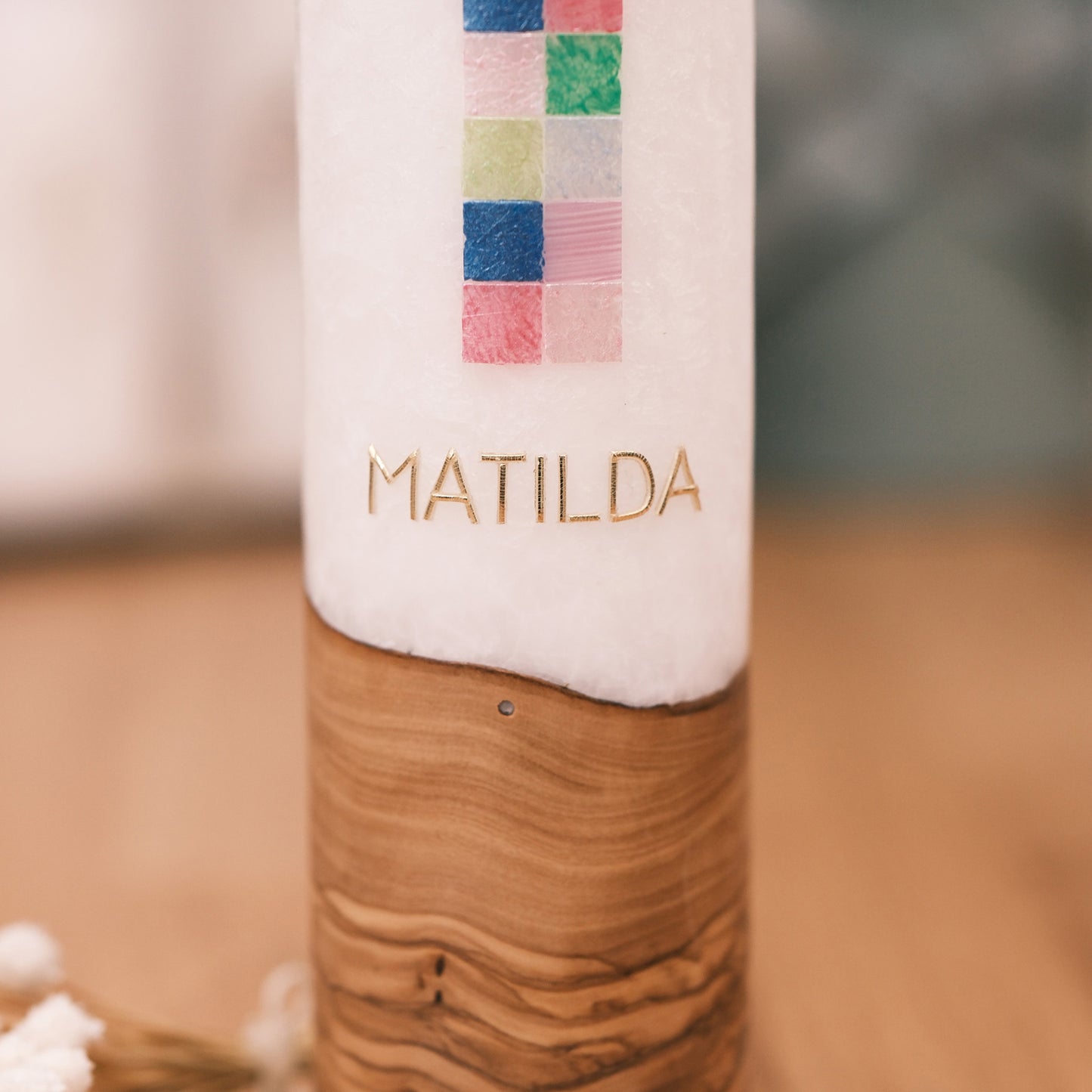 Taufkerze Matilda - Rosis Kerzen