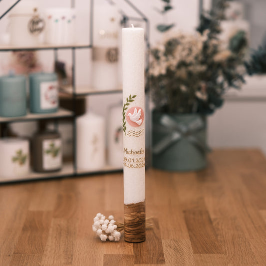 Taufkerze Michaela - Rosis Kerzen 400/40mm