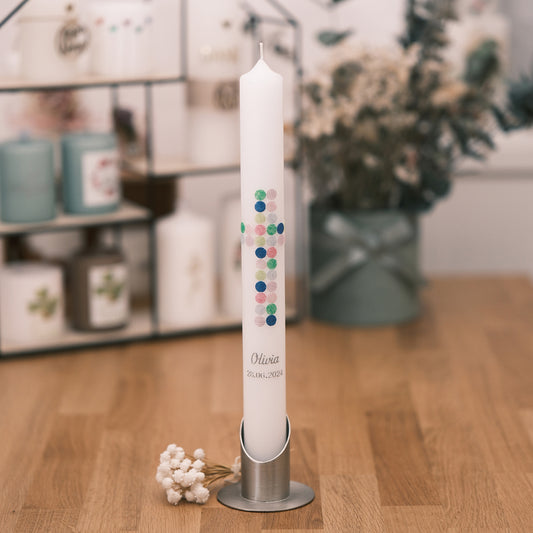 Taufkerze Olivia - Rosis Kerzen Altarkerze 400/40mm