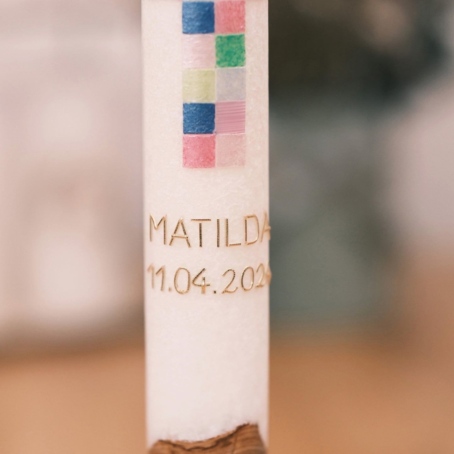 Taufkerze Matilda - Rosis Kerzen