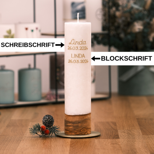 Hochzeitskerze Sabrina & Antonio