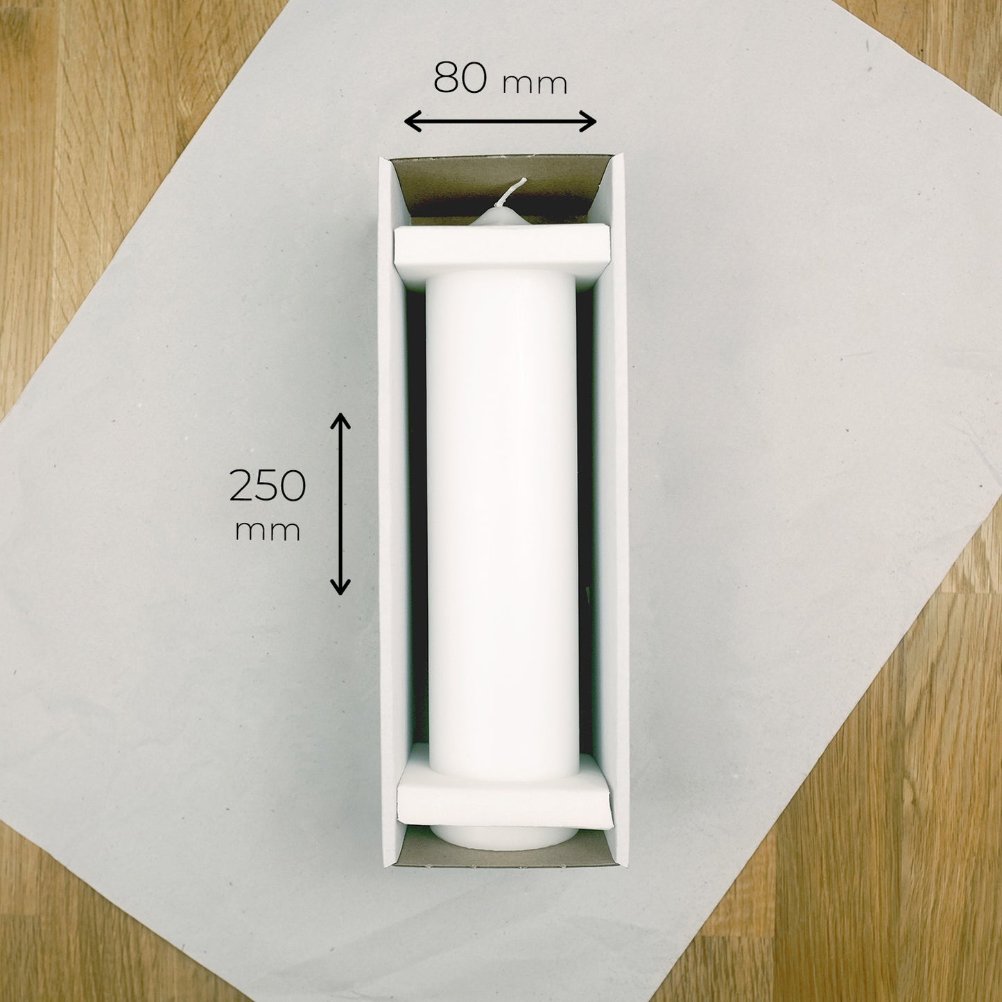 Aufbewahrungskarton für Kerzen - Rosis Kerzen 250/80 mm
