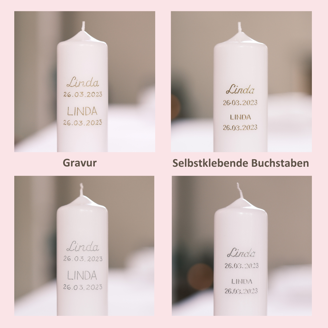 Hochzeitskerze Hannah & Howard - Rosis Kerzen