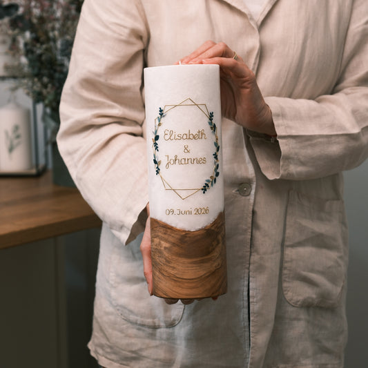 Hochzeitskerze Elisabeth & Johannes