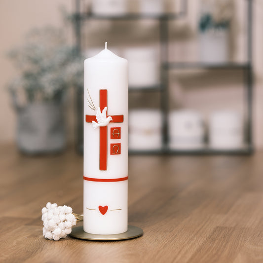 Taufkerze Benjamin - Rosis Kerzen rot