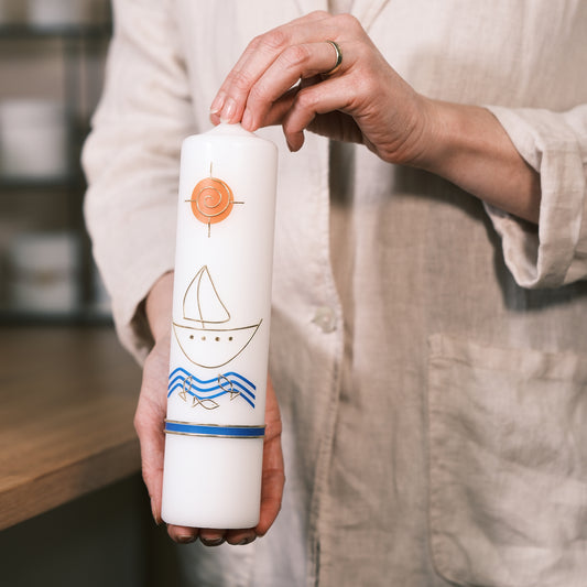 Taufkerze Adrian - Rosis Kerzen