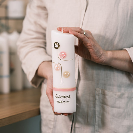 Taufkerze Elisabeth - Rosis Kerzen