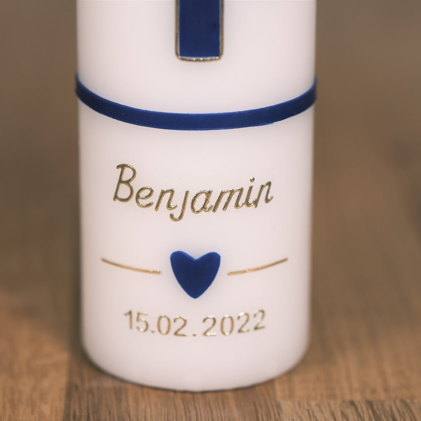 Taufkerze Benjamin - Rosis Kerzen