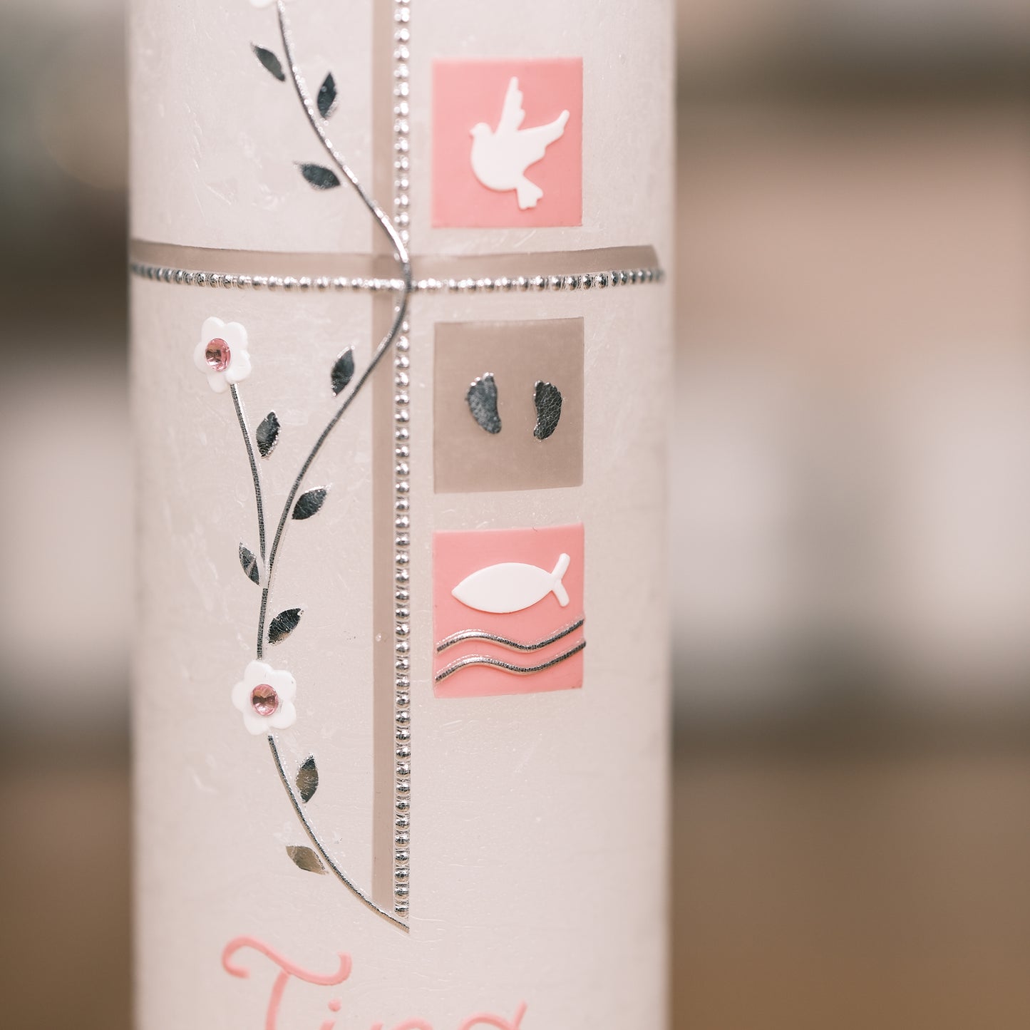 Taufkerze Tina - Rosis Kerzen