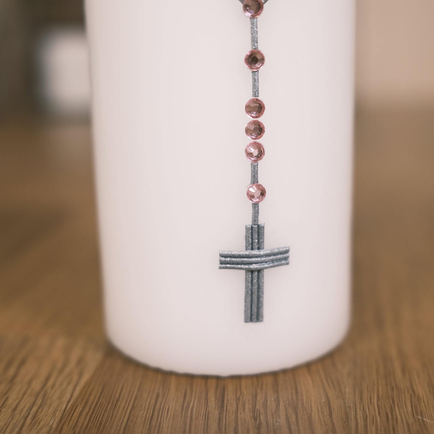 Trauerkerze mit Rosenkranz - Rosis Kerzen