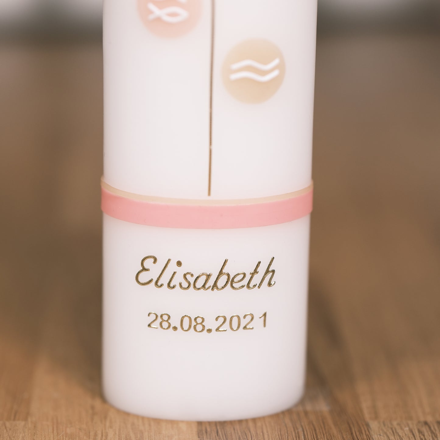 Taufkerze Elisabeth - Rosis Kerzen
