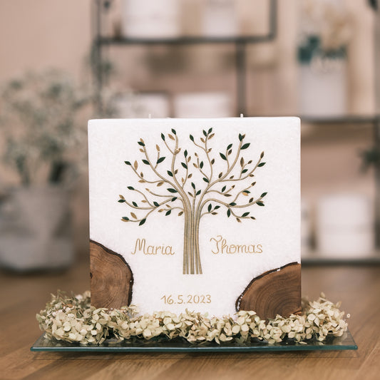 Hochzeitskerze Maria und Thomas - Rosis Kerzen