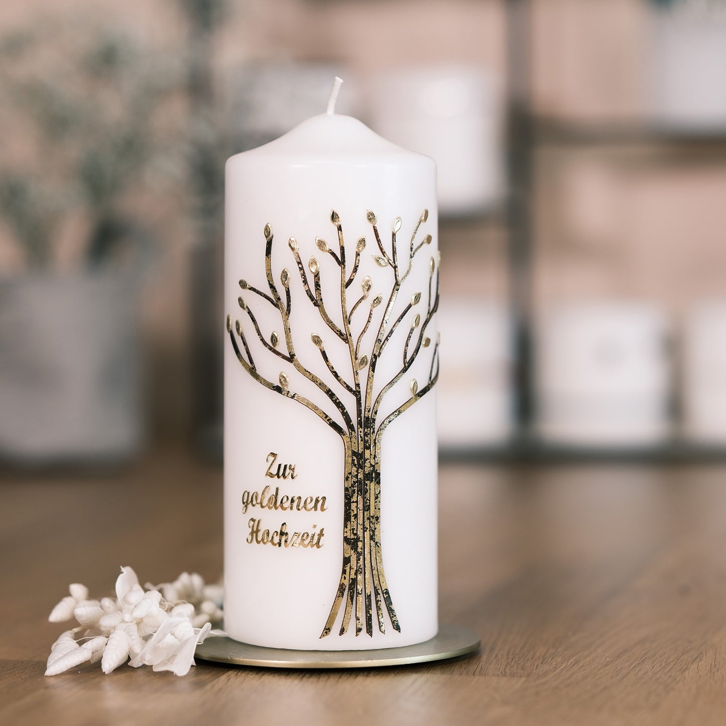 Hochzeitskerze "Zur goldenen Hochzeit"