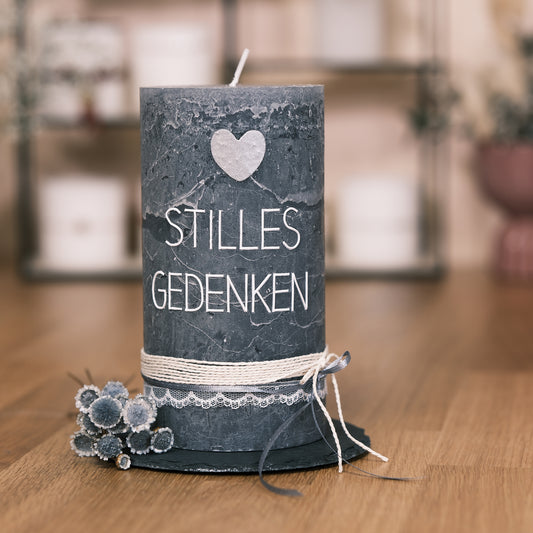 Trauerkerze "Stilles Gedenken" - Rosis Kerzen