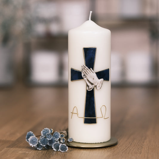 Trauerkerze "Erinnerungslicht" - Rosis Kerzen Blau