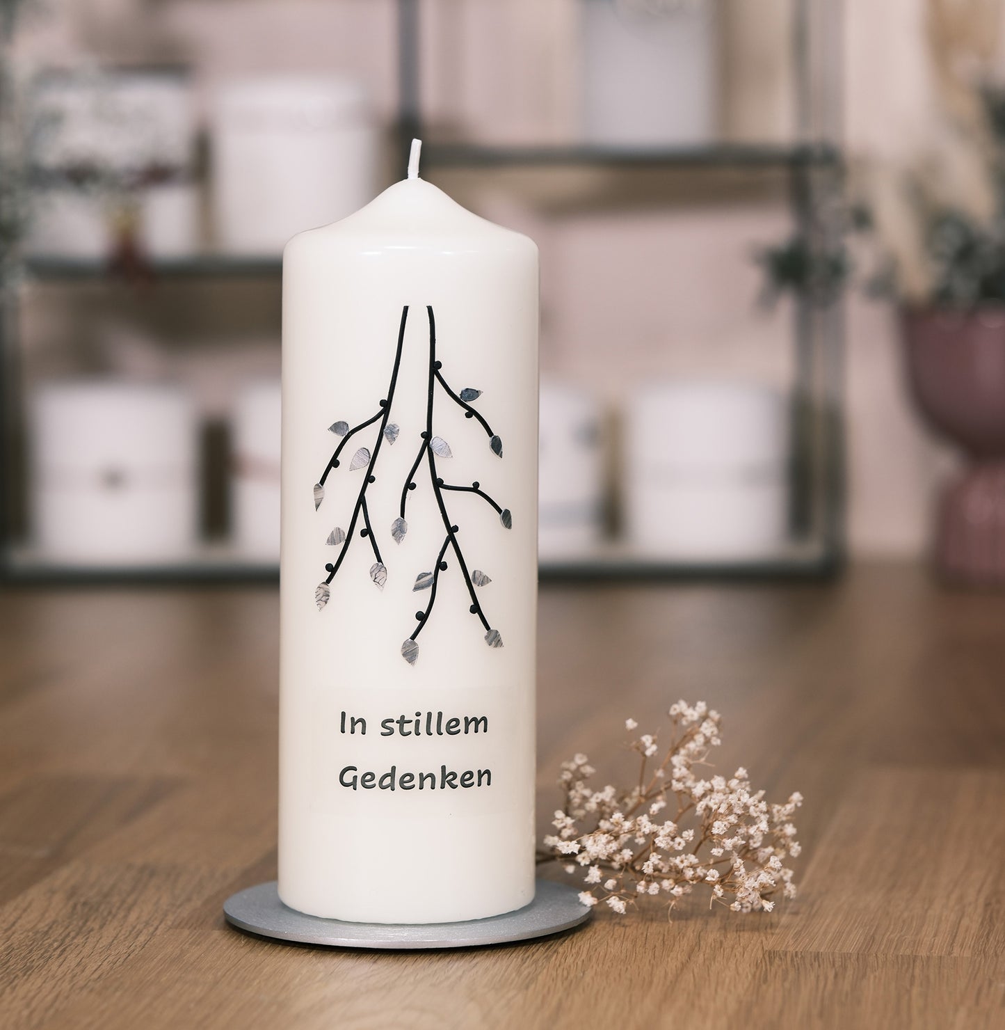 Trauerkerze "In stillem Gedenken" - Rosis Kerzen