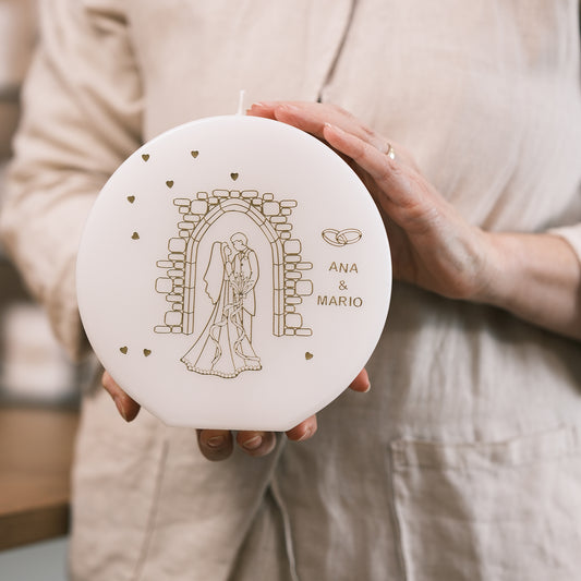 Hochzeitskerze "Ana & Mario" - Rosis Kerzen