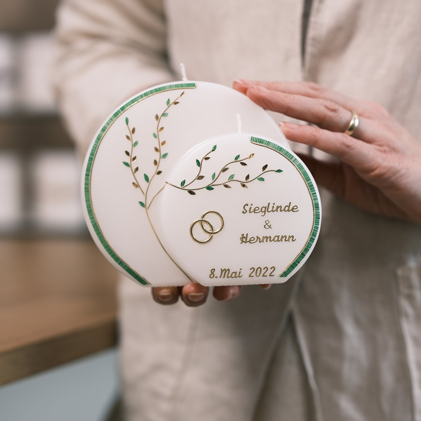 Hochzeitskerze "Sieglinde & Hermann"