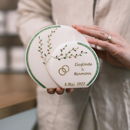 Hochzeitskerze Sieglinde & Hermann - Rosis Kerzen