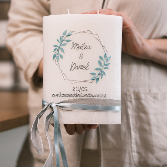 Hochzeitskerze Matea & Daniel - Rosis Kerzen