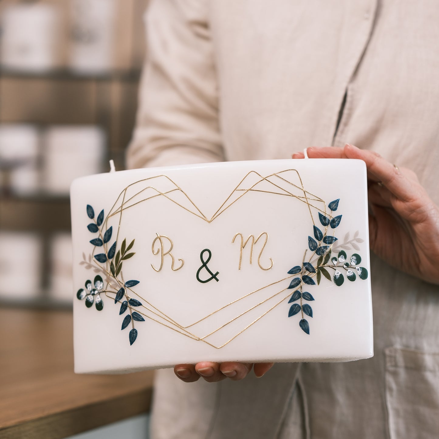 Hochzeitskerze Romana & Martin - Rosis Kerzen
