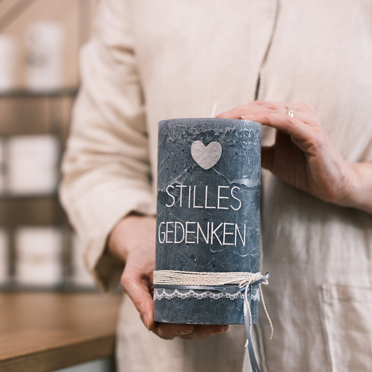 Trauerkerze "Stilles Gedenken" - Rosis Kerzen