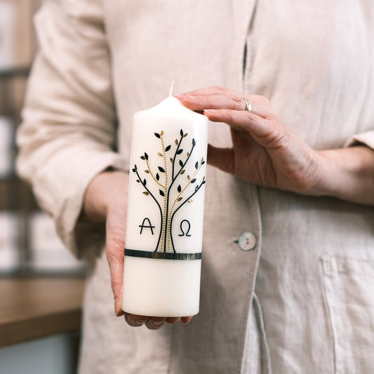 Trauerkerze Lebensbaum - Rosis Kerzen