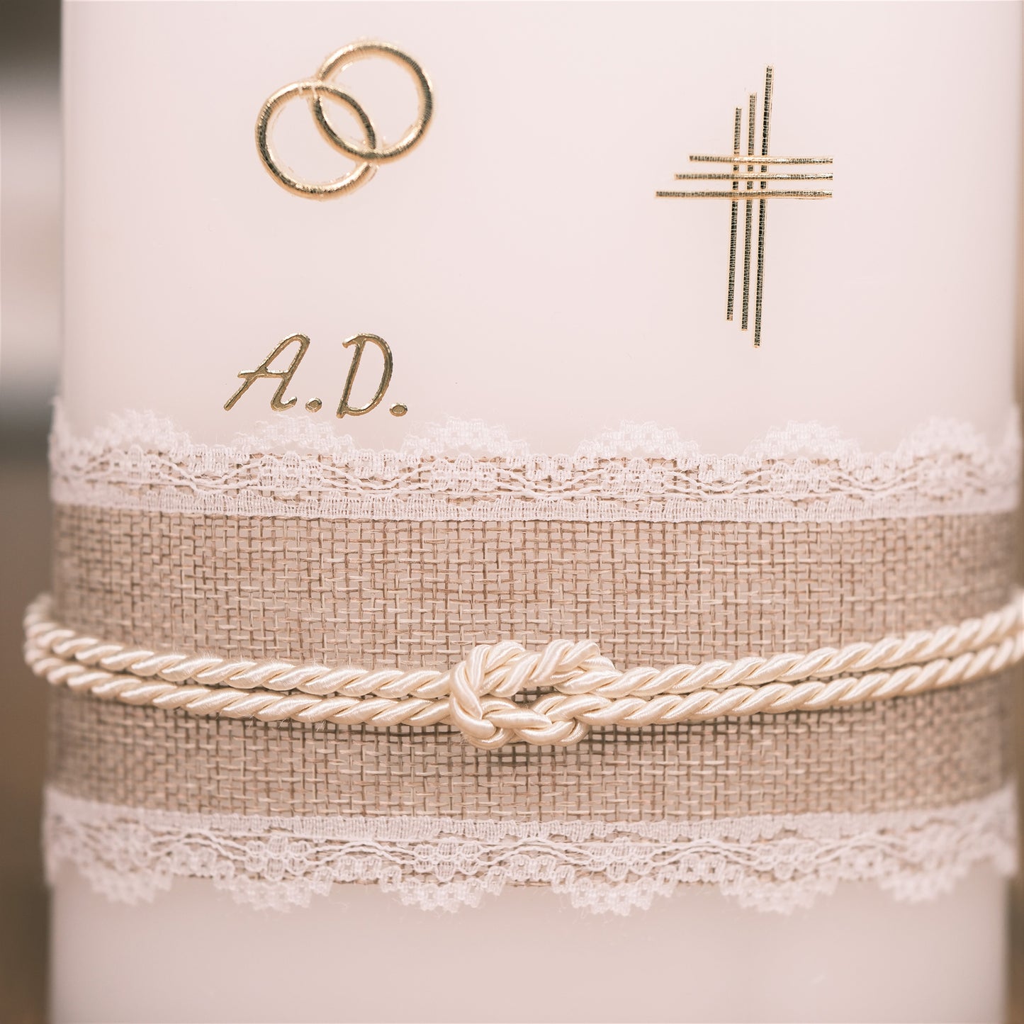 Hochzeitskerze "Andrea & Dominik" - Rosis Kerzen