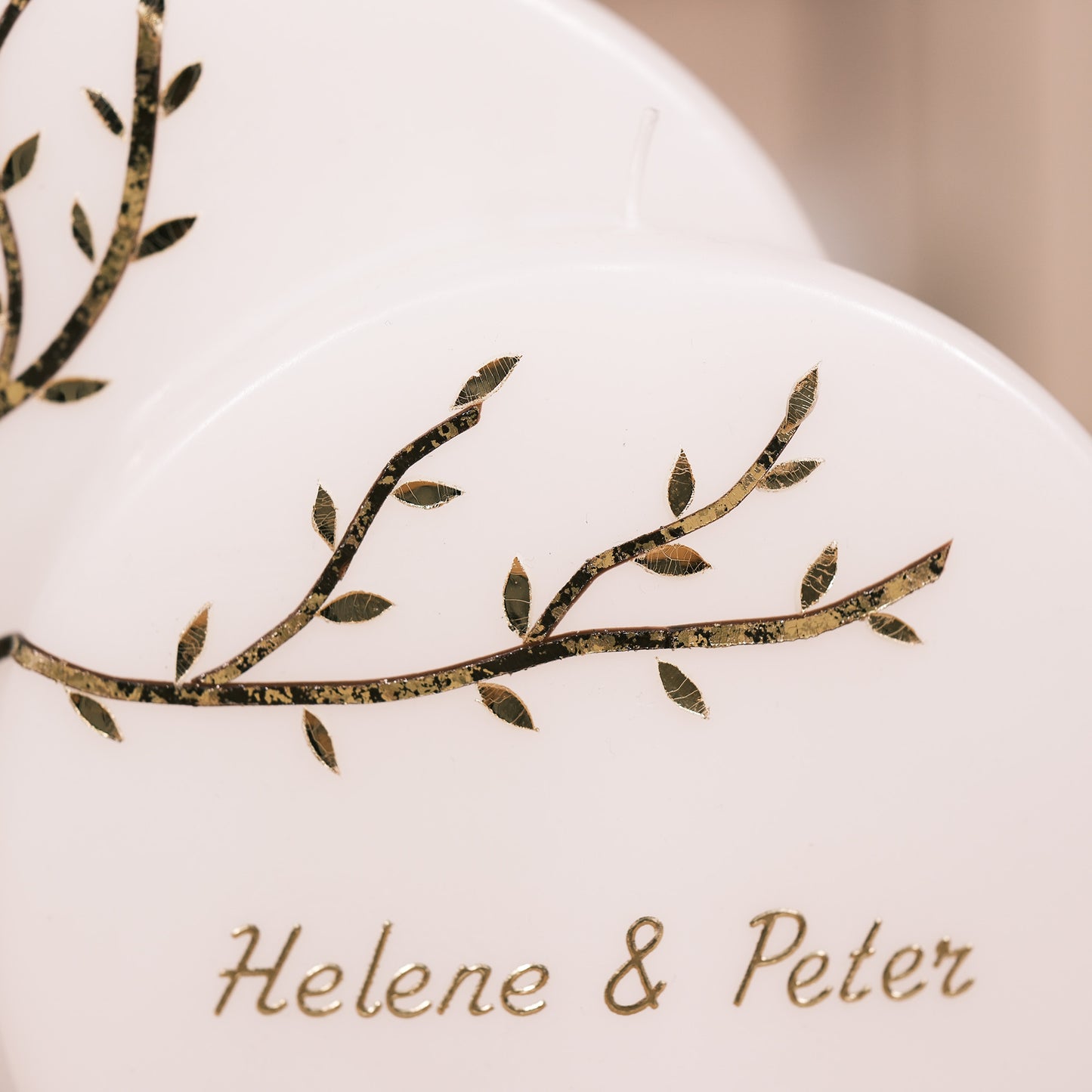 Hochzeitskerze Helene & Peter - Rosis Kerzen
