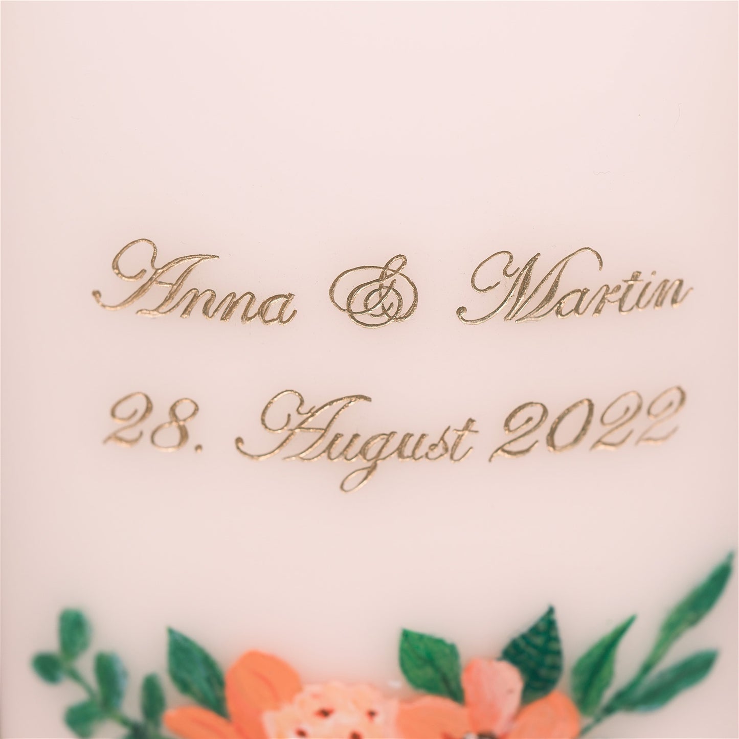 Hochzeitskerze Anna & Martin