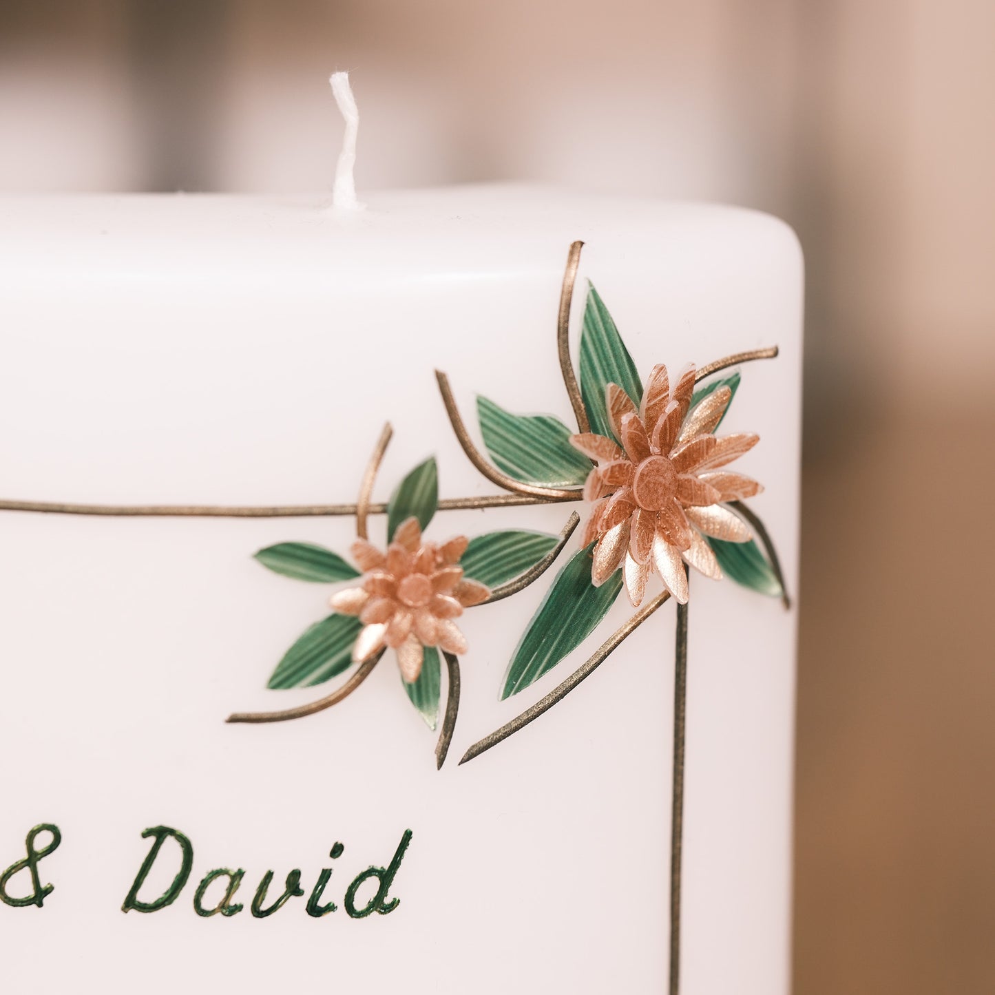 Hochzeitskerze "Anna & David"
