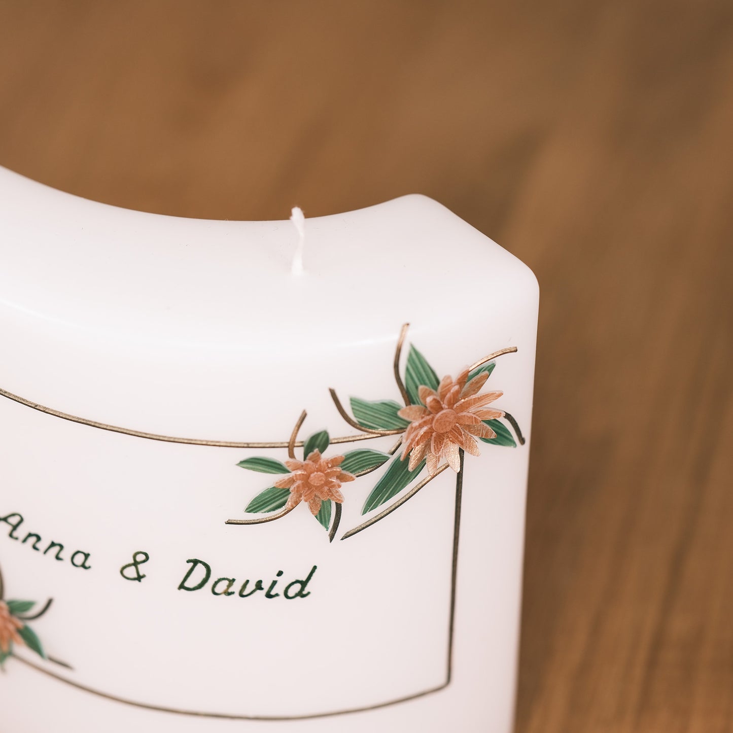 Hochzeitskerze "Anna & David"