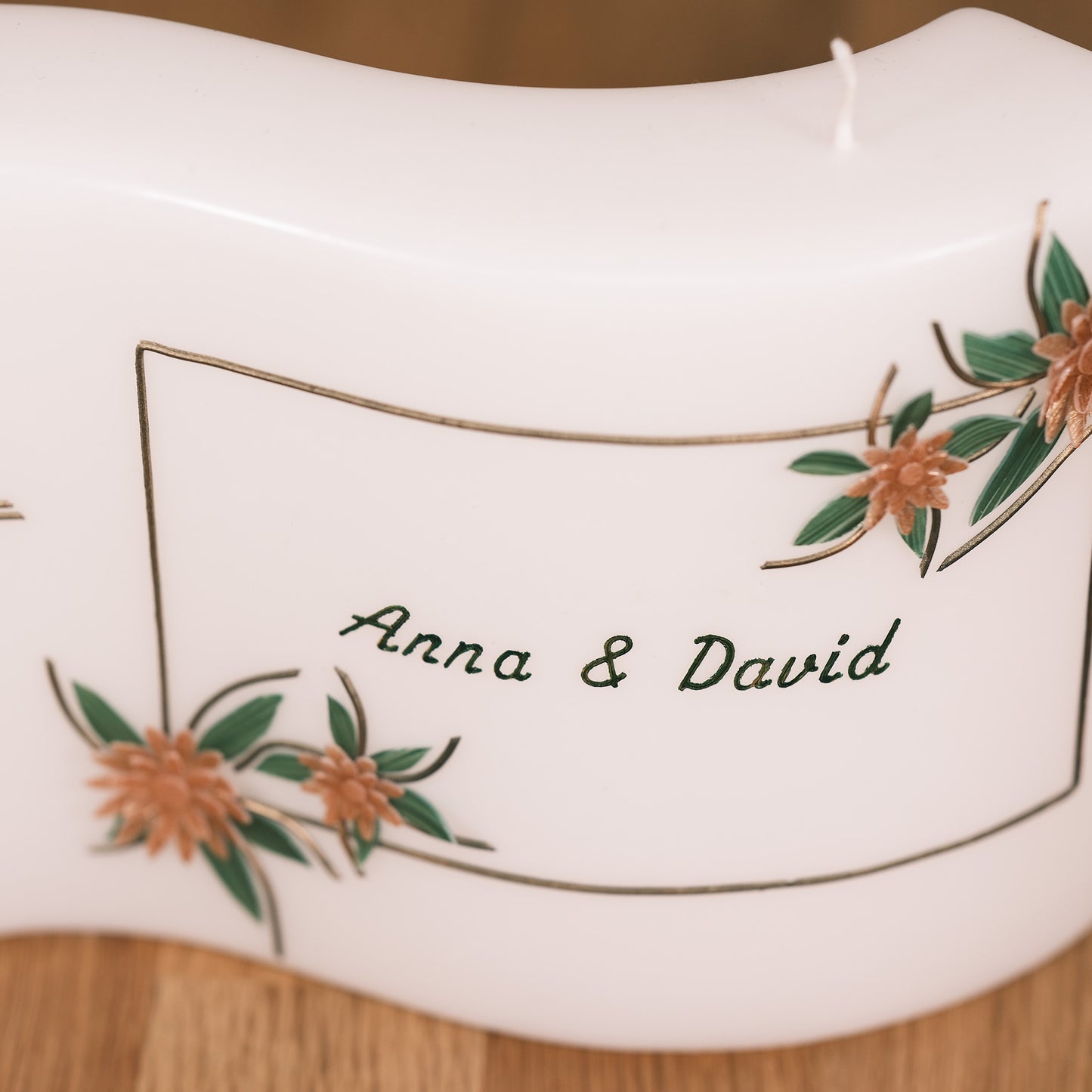 Hochzeitskerze "Anna & David"