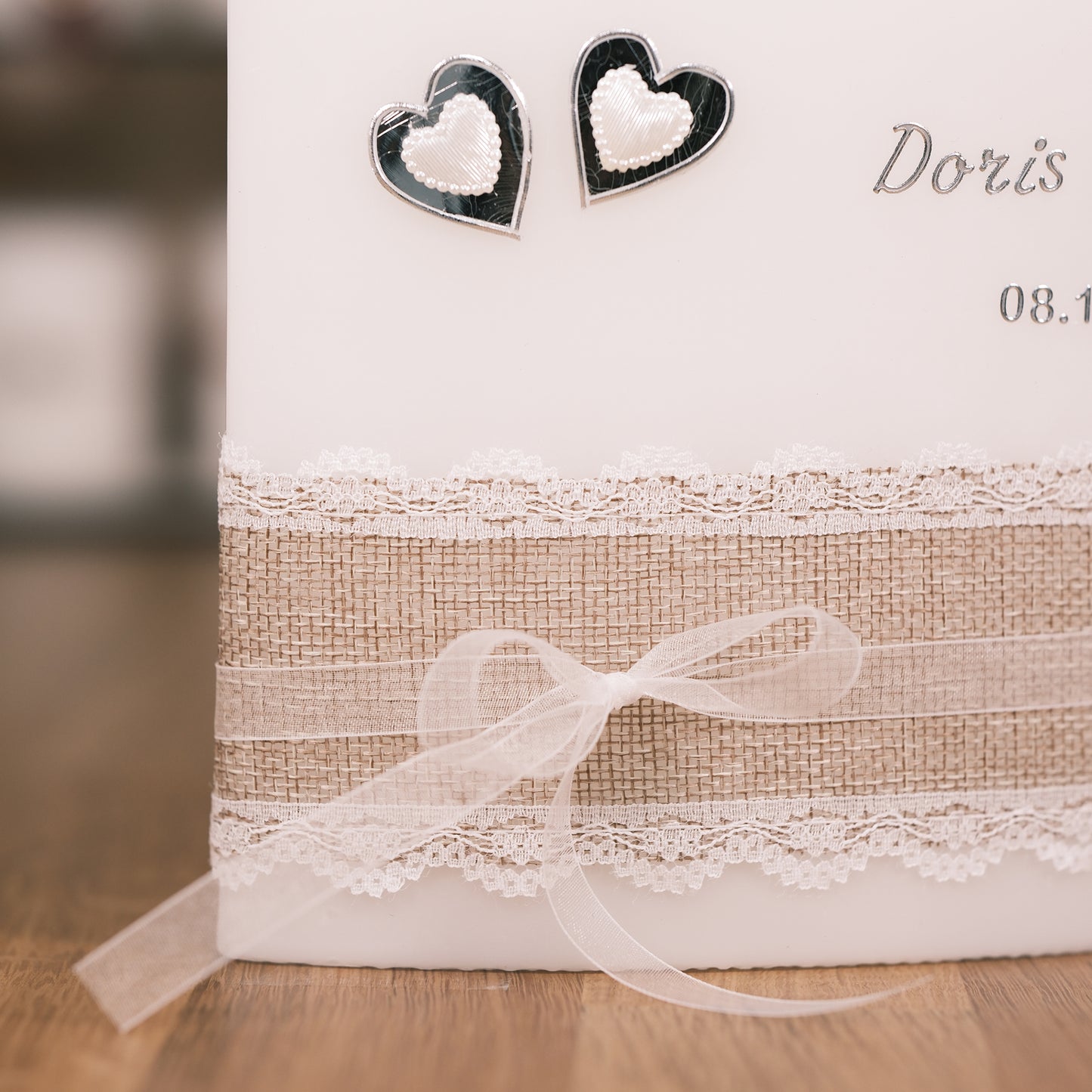 Hochzeitskerze Doris & Georg - Rosis Kerzen