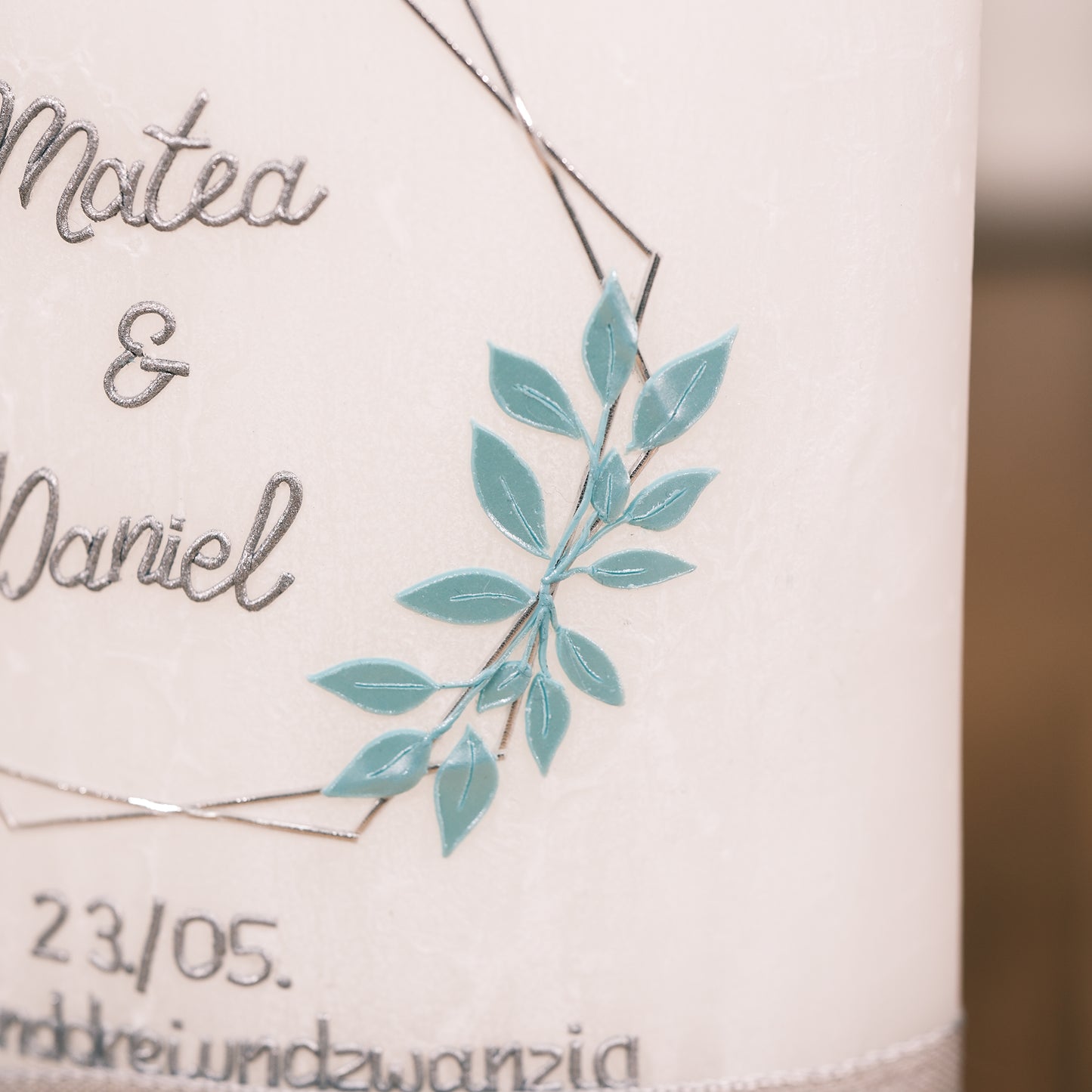 Hochzeitskerze Matea & Daniel - Rosis Kerzen