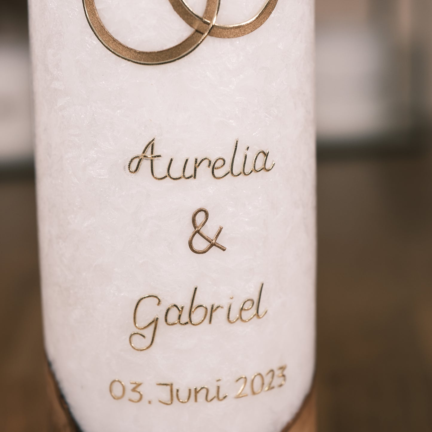 Hochzeitskerze Aurelia & Gabriel - Rosis Kerzen