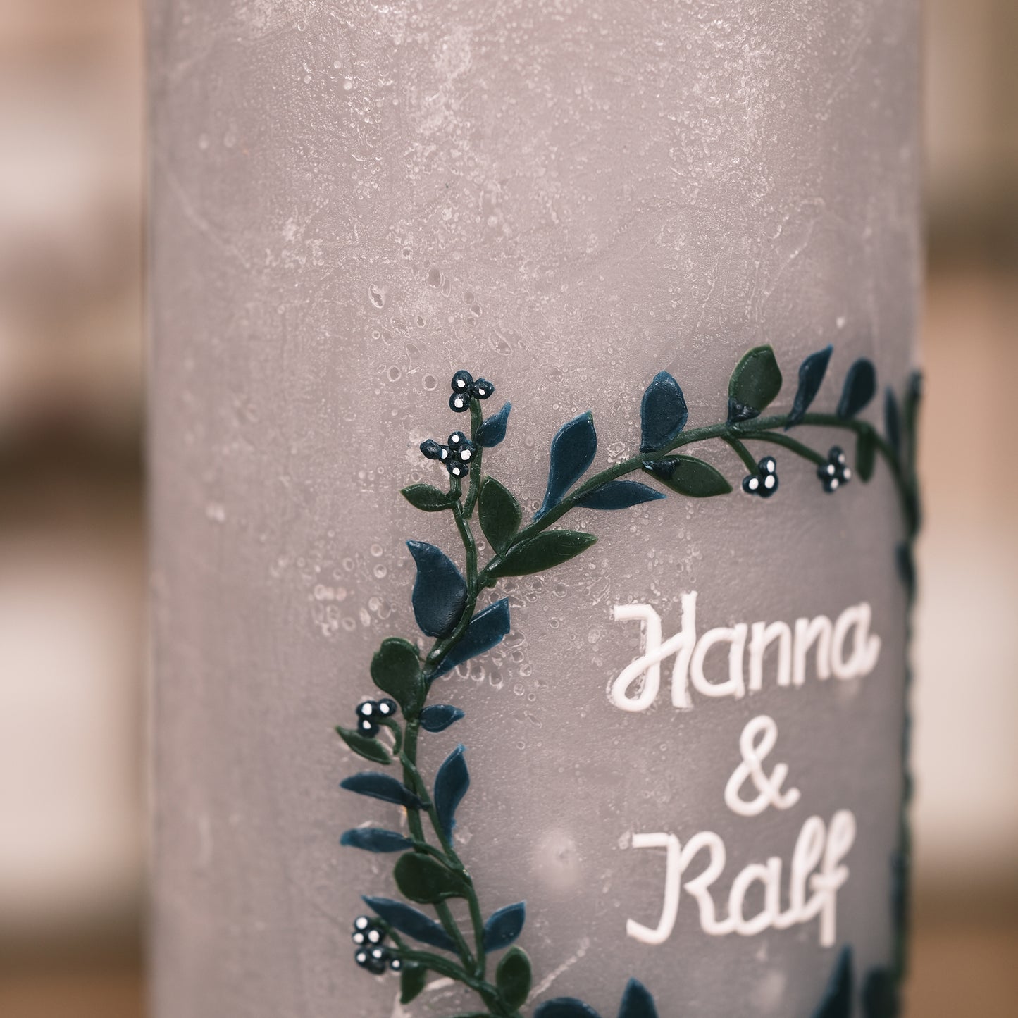 Hochzeitskerze Hanna & Ralf - Rosis Kerzen