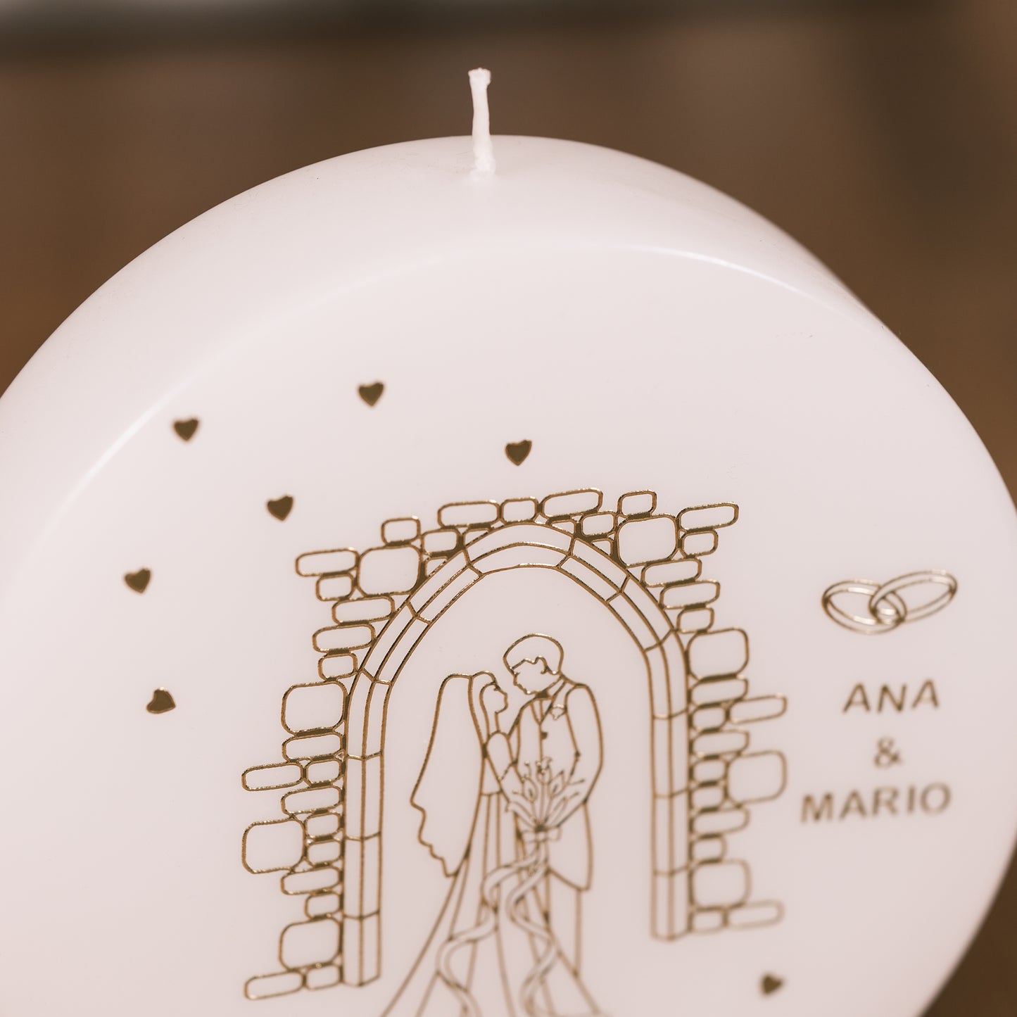 Hochzeitskerze "Ana & Mario" - Rosis Kerzen