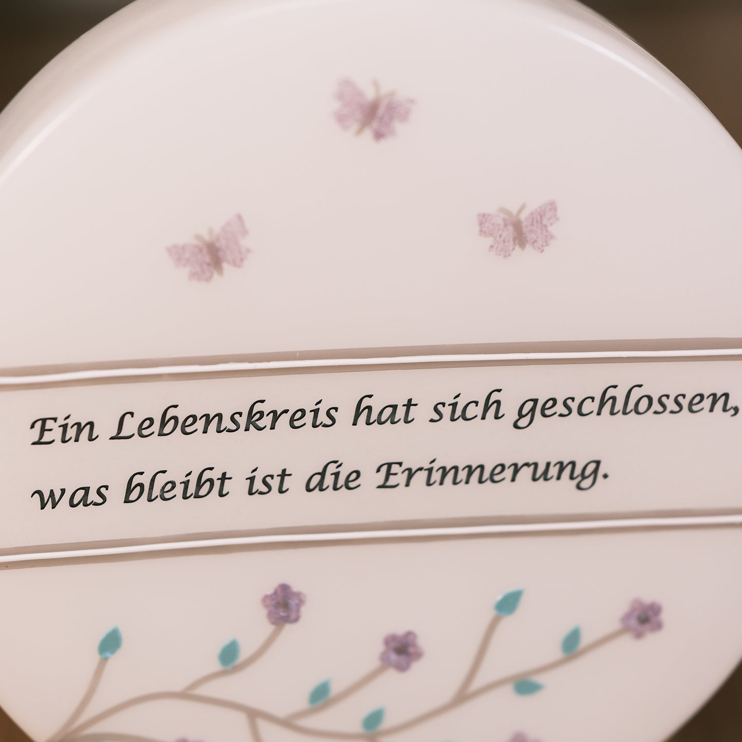 Trauerkerze "Was bleibt ist die Erinnerung"