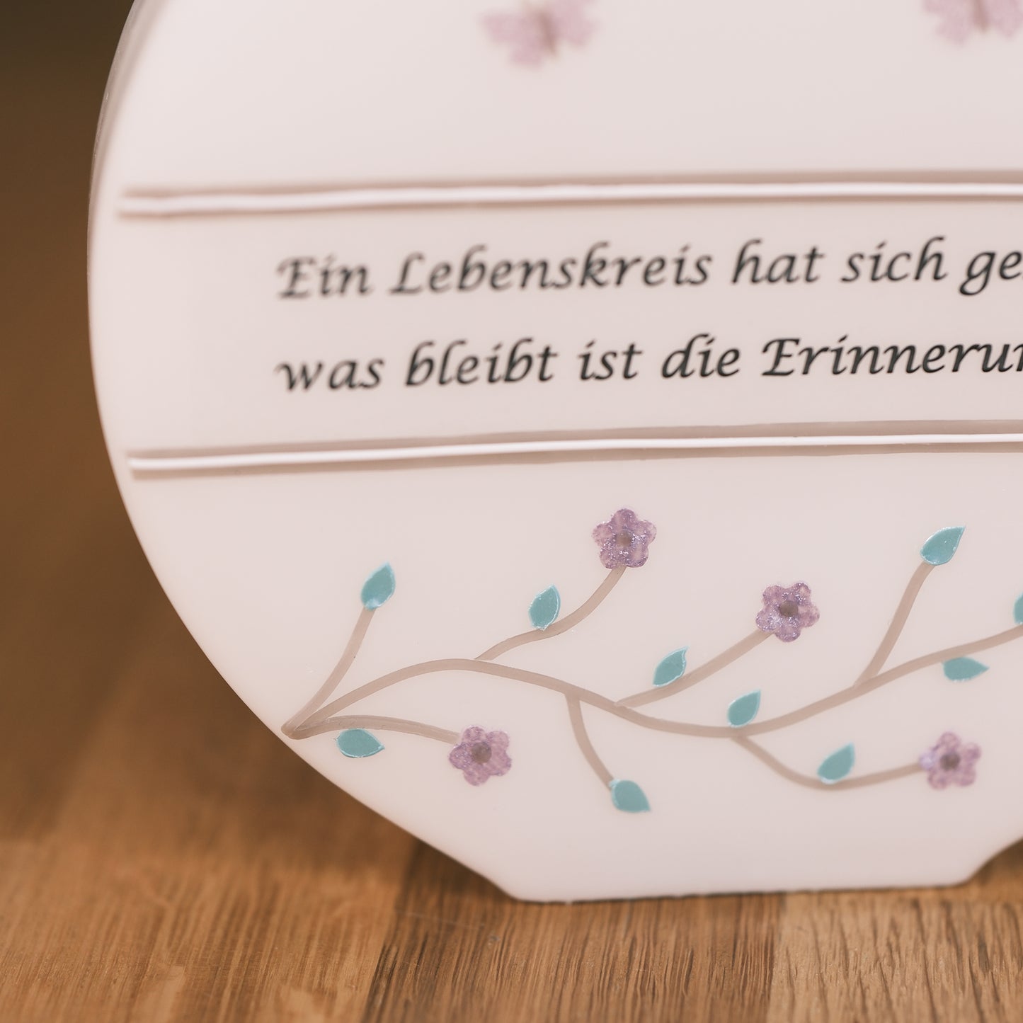 Trauerkerze "Was bleibt ist die Erinnerung"