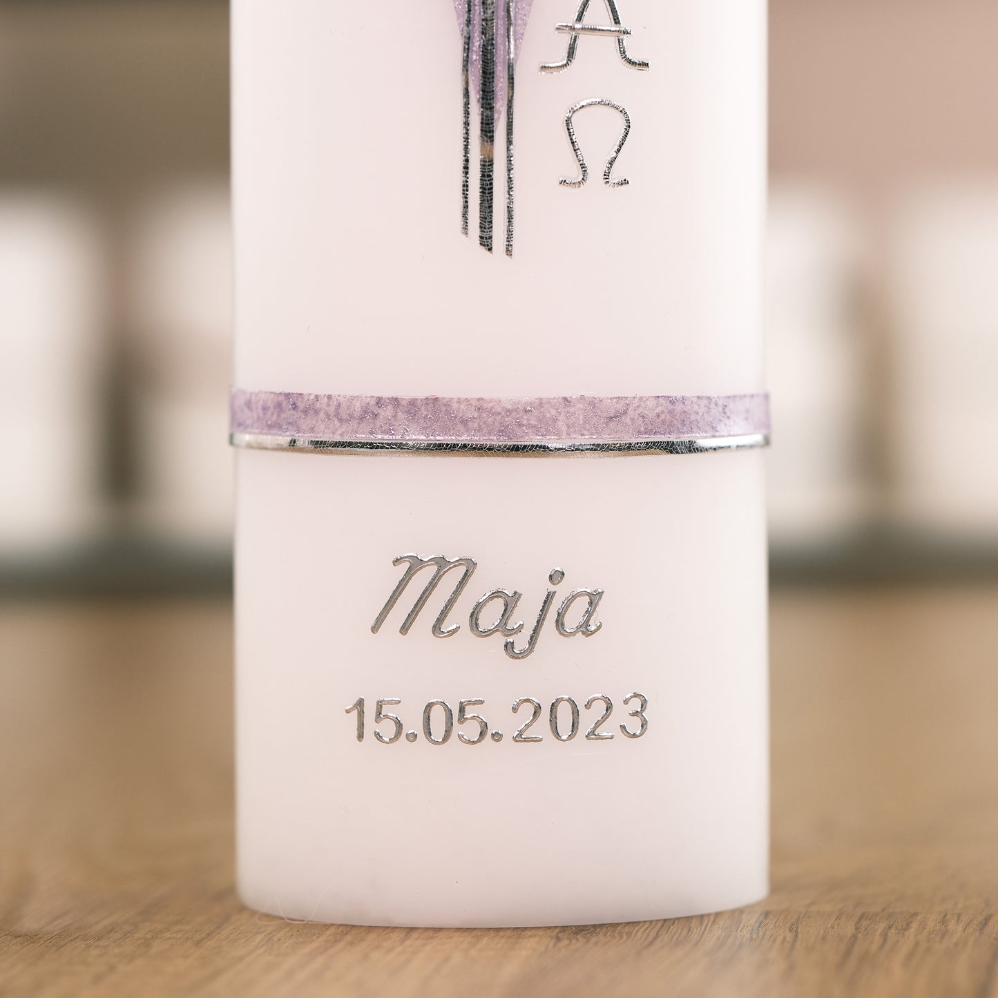 Taufkerze Maja - Rosis Kerzen