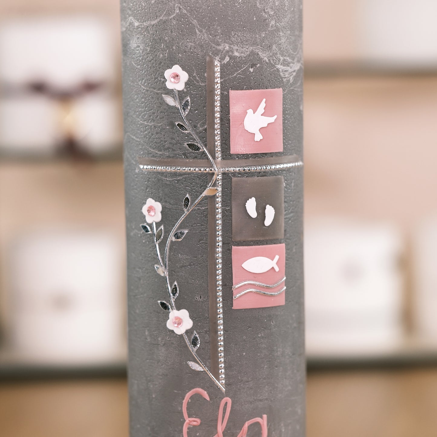 Taufkerze Ela - Rosis Kerzen