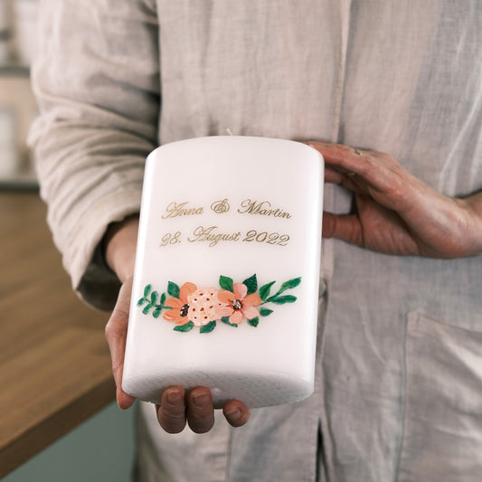 Hochzeitskerze Anna & Martin - Rosis Kerzen