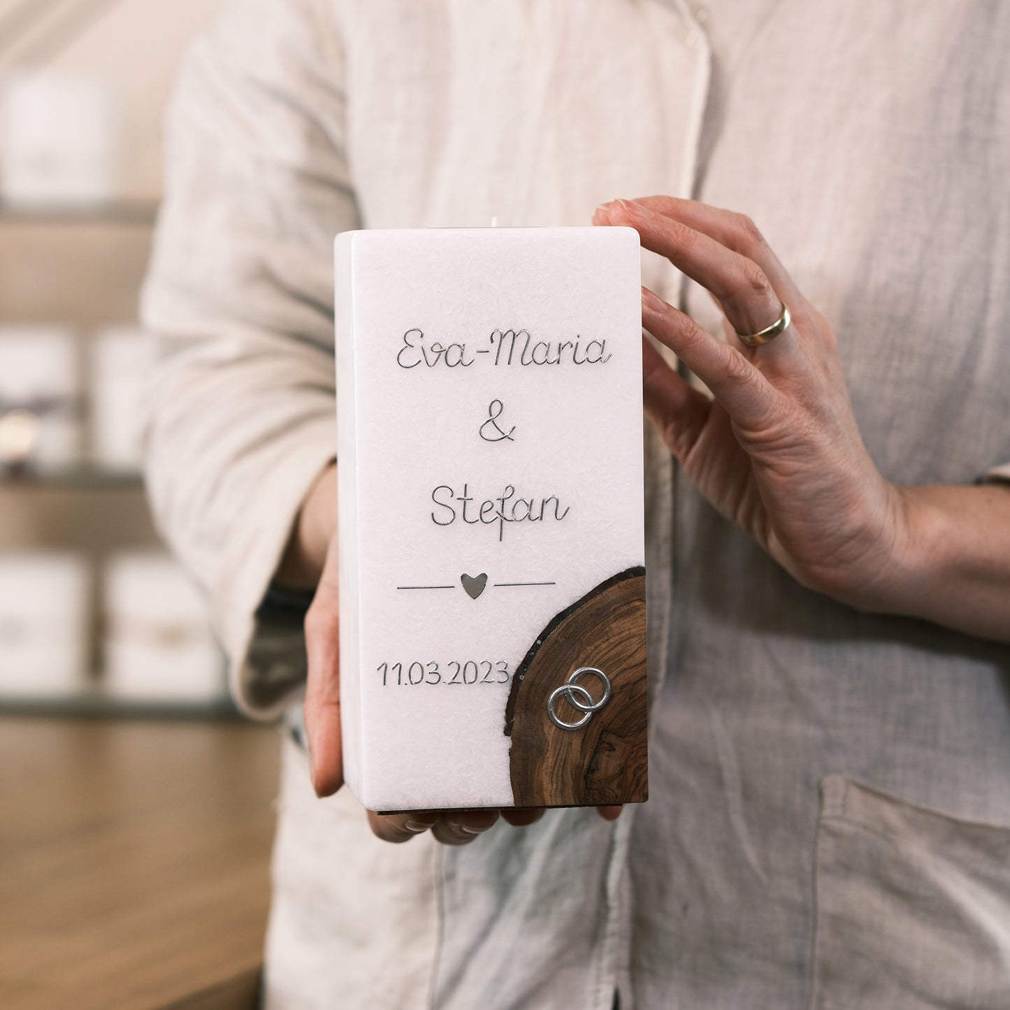 Hochzeitskerze Eva-Maria & Stefan