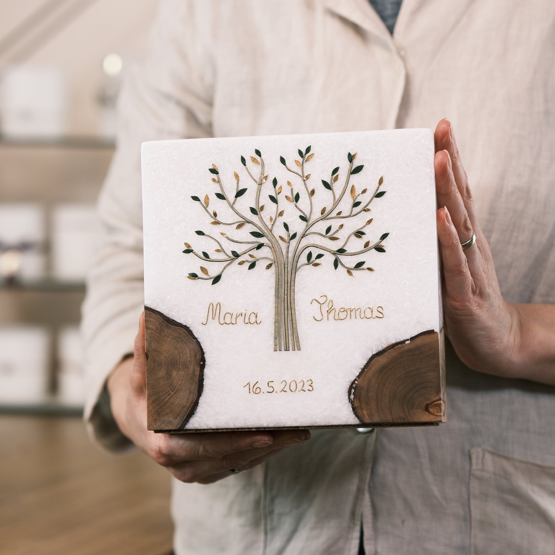 Hochzeitskerze Maria und Thomas - Rosis Kerzen