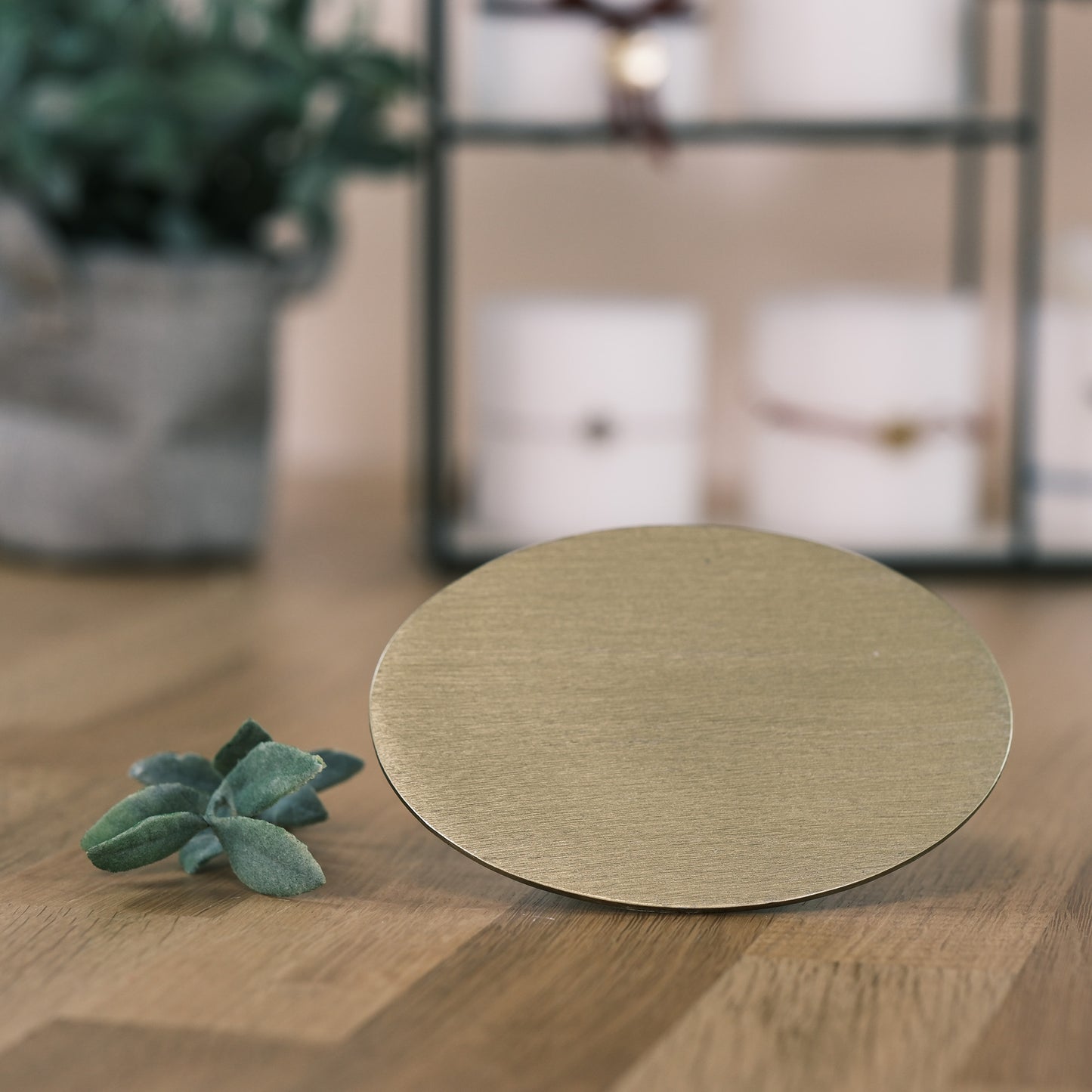 Kerzenteller für Oval- und Scheibenkerzen klein (gold)